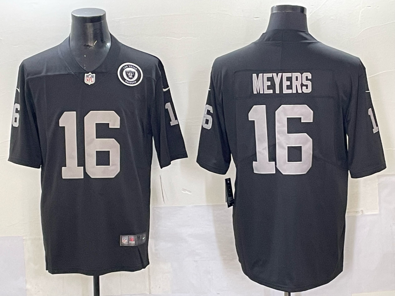 Men Oakland Raiders #16 Meyers Black Nike 2025 Limited NFL Jersey 004->oakland raiders->NFL Jersey